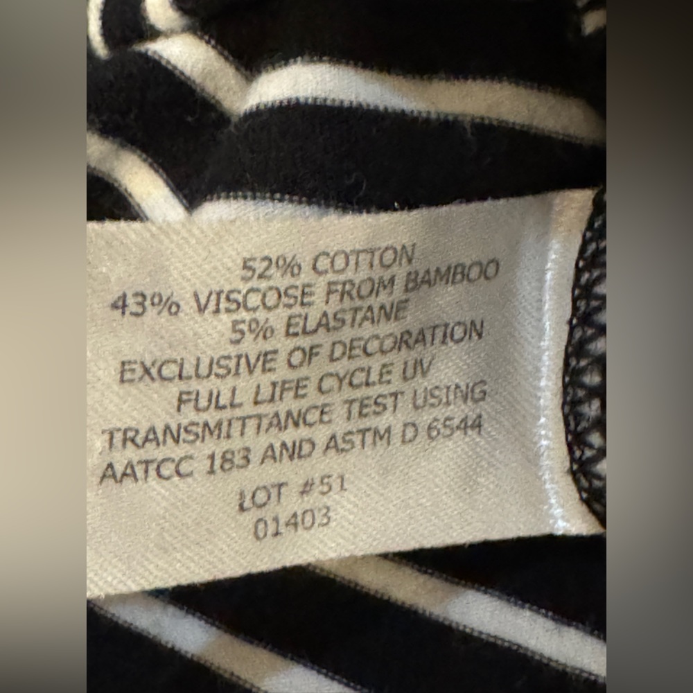 Coolibar Hooded Catalina Beach Coverup Tunic Dress Striped hoodie hood pockets S - Picture 6 of 6